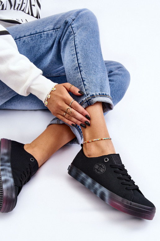 Dámske topánky s farebnou platformou Big Star LL274239 čierna