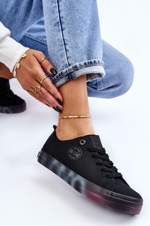 Dámske topánky s farebnou platformou Big Star LL274239 čierna