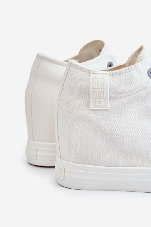 voľnočasová obuv s podrážkou Big Star LL274035 bielej farby