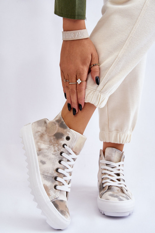 Voľnočasová obuv Big Star LL274047 Bielo-zelená farba Voľnočasová obuv Big Star LL274047 Bielo-zelená farba