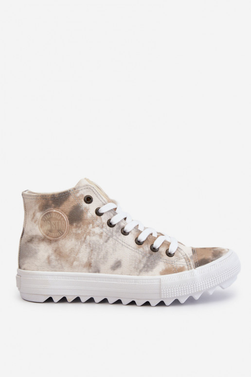 Voľnočasová obuv Big Star LL274047 Bielo-zelená farba Voľnočasová obuv Big Star LL274047 Bielo-zelená farba