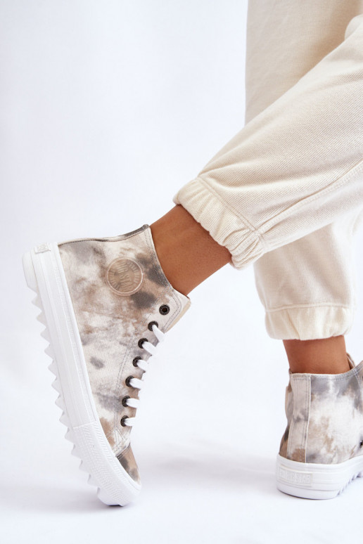 Voľnočasová obuv Big Star LL274047 Bielo-zelená farba Voľnočasová obuv Big Star LL274047 Bielo-zelená farba