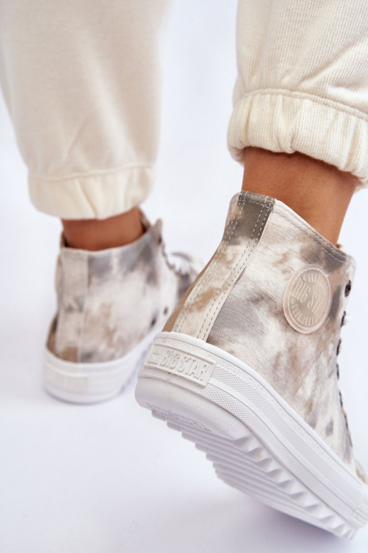 Voľnočasová obuv Big Star LL274047 Bielo-zelená farba Voľnočasová obuv Big Star LL274047 Bielo-zelená farba