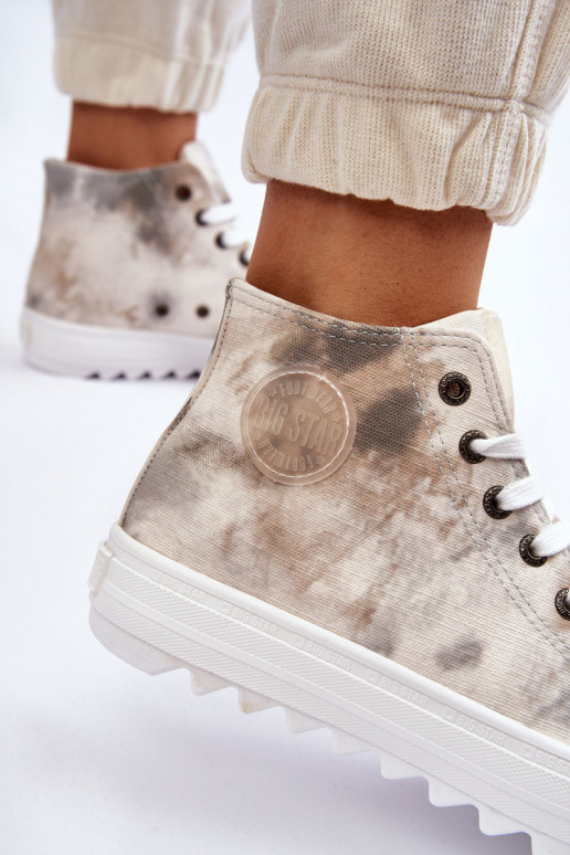 Voľnočasová obuv Big Star LL274047 Bielo-zelená farba Voľnočasová obuv Big Star LL274047 Bielo-zelená farba