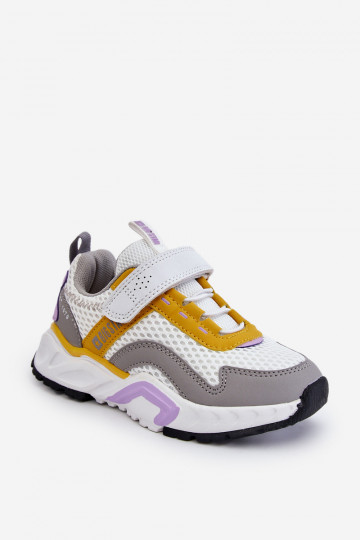 Detské tenisky so zapínaním Big Star JJ374257 Bielo-žlté