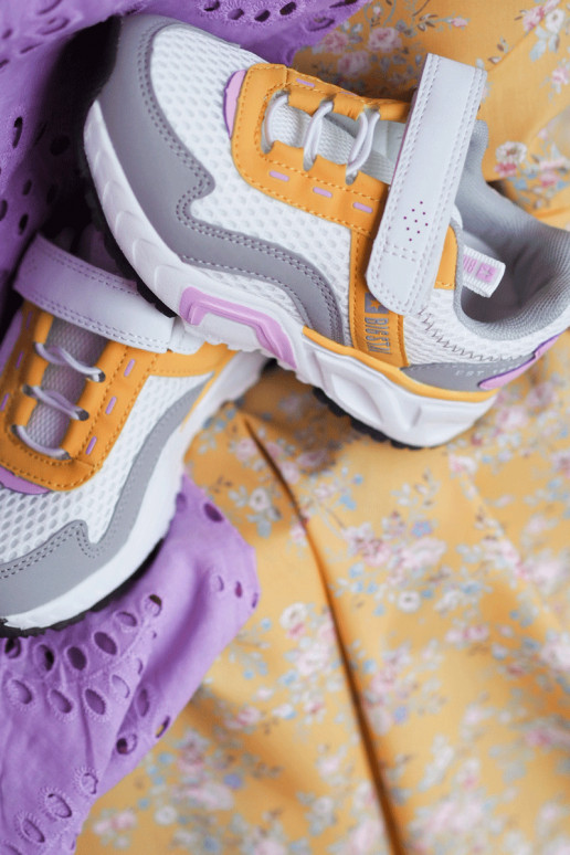 Detské tenisky so zapínaním Big Star JJ374257 Bielo-žlté