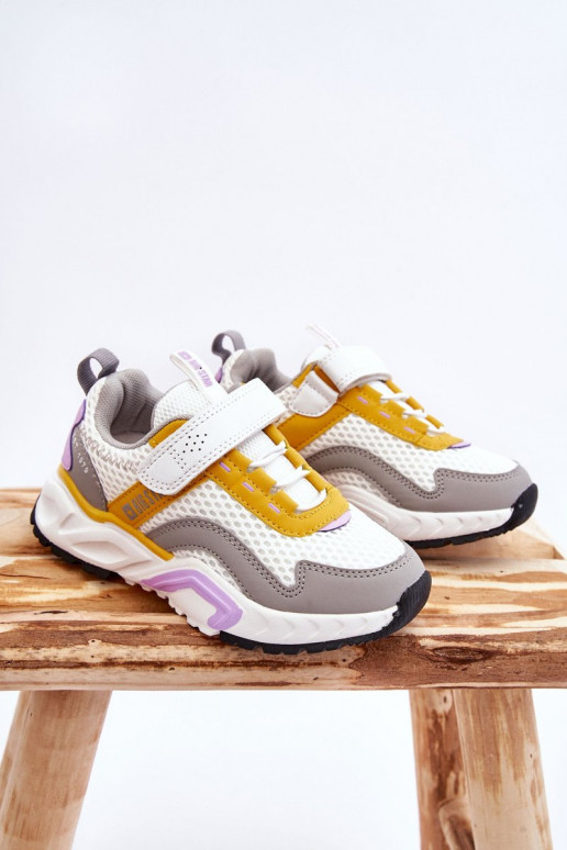 Detské tenisky so zapínaním Big Star JJ374257 Bielo-žlté