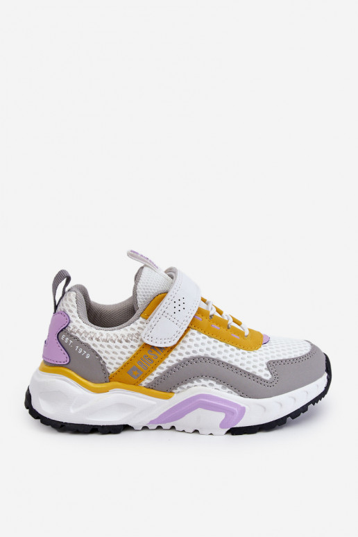 Detské tenisky so zapínaním Big Star JJ374257 Bielo-žlté