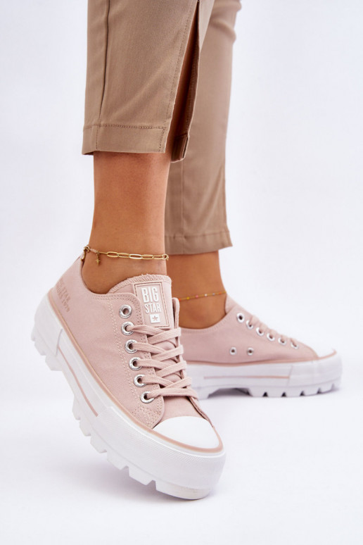 ležérne topánky s platformou Big Star LL274151 Nude ležérne topánky s platformou Big Star LL274151 Nude