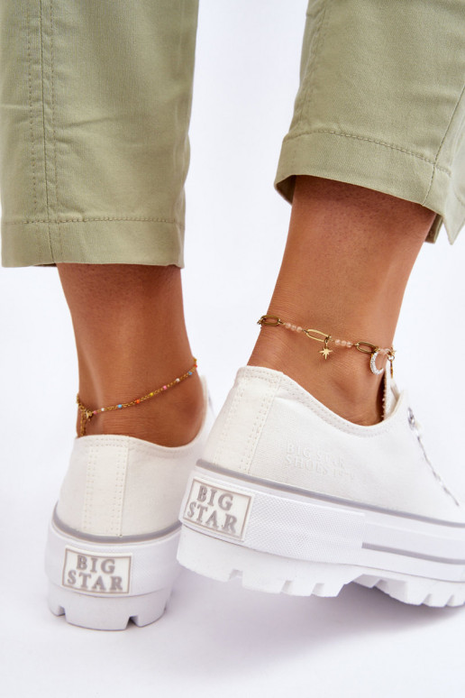 ležérne topánky s platformou Big Star LL274150 bielej farby ležérne topánky s platformou Big Star LL274150 bielej farby