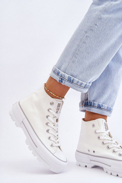 obuv na voľný čas s platformou Big Star LL274156 biela