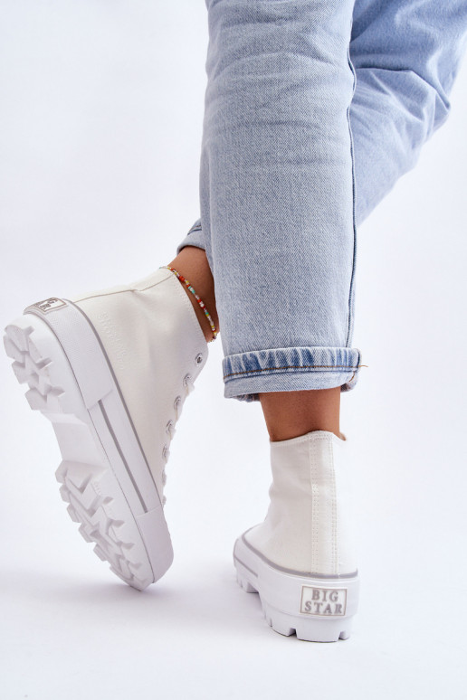 obuv na voľný čas s platformou Big Star LL274156 biela