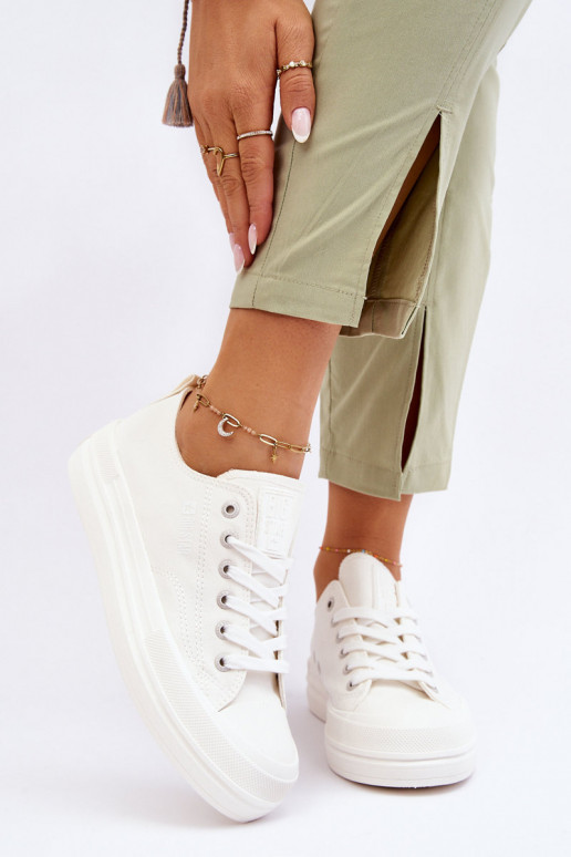 so šnúrkami Tenisky Big Star LL274968 bielej farby so šnúrkami Tenisky Big Star LL274968 bielej farby