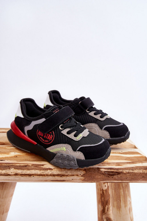 Detské tenisky model topánky Memory Foam System Big Star LL374224 čiernej farby