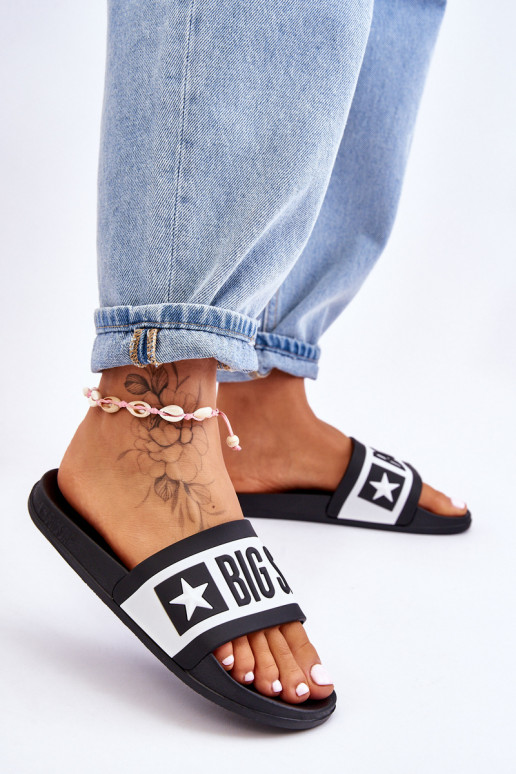 Klasický model Papuče Big Star LL274739 čiernej farby Klasický model Papuče Big Star LL274739 čiernej farby