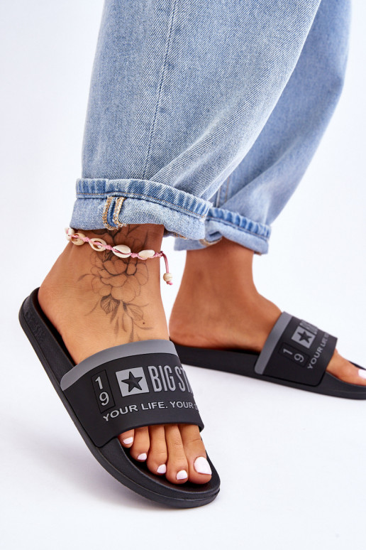 Ľahké papuče Big Star LL274732 čierne