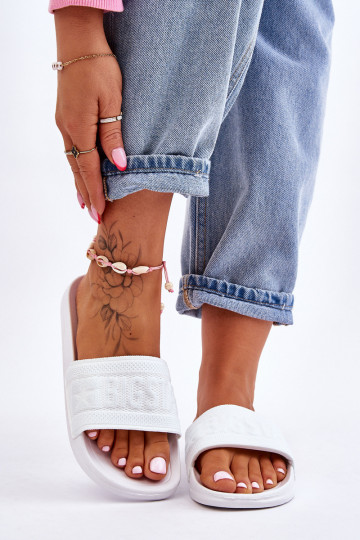 Módne papuče Big Star LL274A159 bielej farby 2