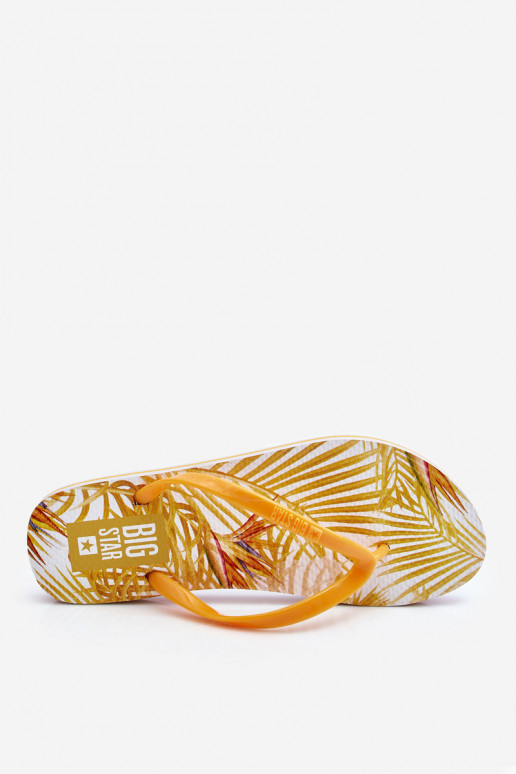 Módne papuče Big Star LL274819 žlté