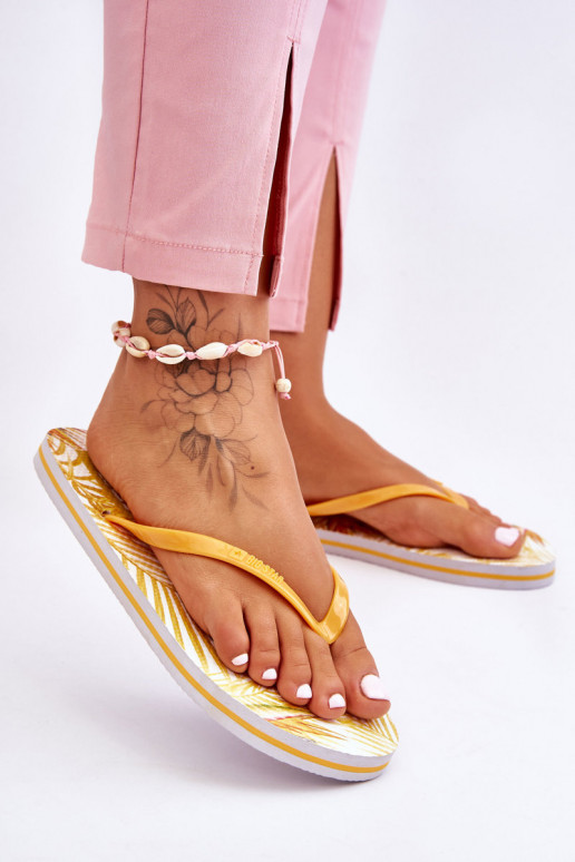 Módne papuče Big Star LL274819 žlté