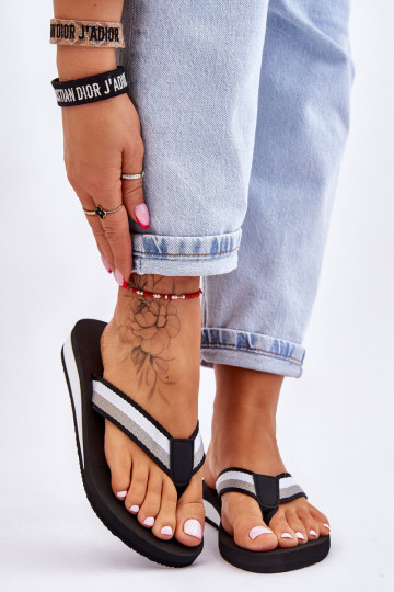 Papuče s platformou Big Star LL274781 čiernej farby 2