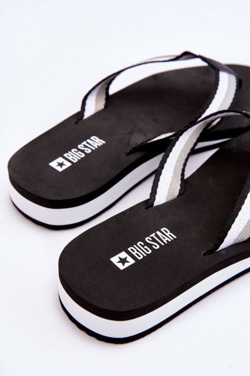 Papuče s platformou Big Star LL274781 čiernej farby