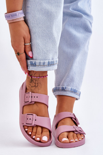 Svetlé sandále Big Star LL274744 Fialová farba 2