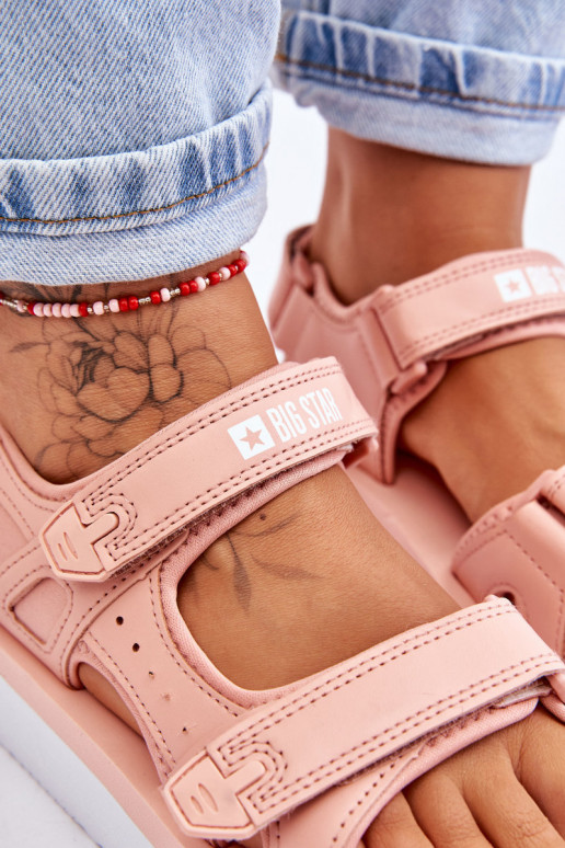 Sandále športového štýlu s platformou Big Star LL274788 ružovej farby Sandále športového štýlu s platformou Big Star LL274788 ružovej farby