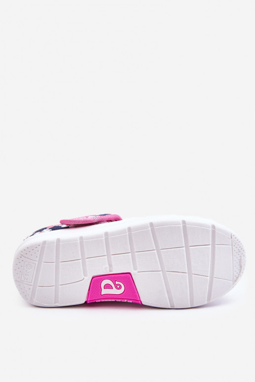 Detské balerínky s kvetinovými vzormi v modro-ružovej farbe Noah Detské balerínky s kvetinovými vzormi v modro-ružovej farbe Noah