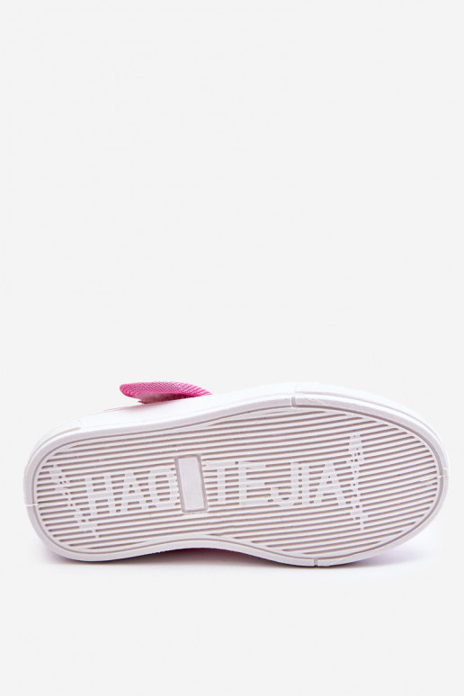 Detské balerínky s kvetinovými vzormi v ružovej farbe Noah Detské balerínky s kvetinovými vzormi v ružovej farbe Noah