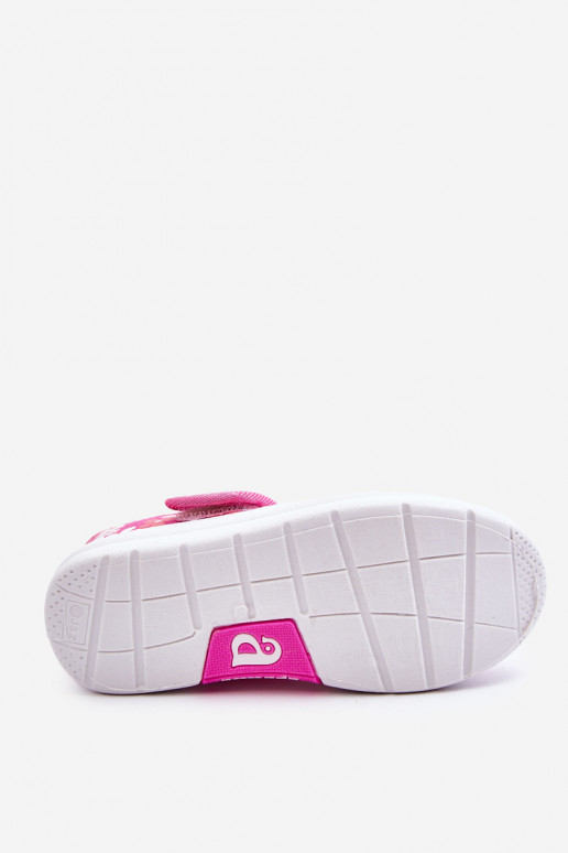 Detské balerínky s kvetinovými vzormi v ružovej farbe Noah Detské balerínky s kvetinovými vzormi v ružovej farbe Noah