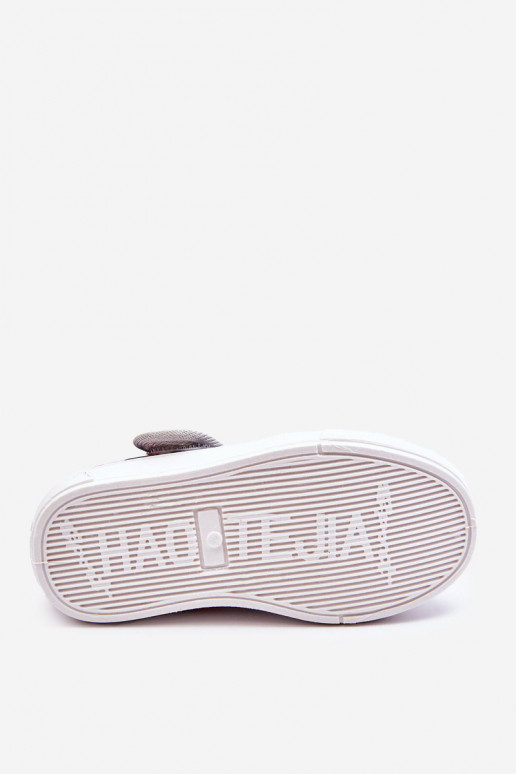 Detské balerínky s kvetinovými vzormi v modro-šedej farbe Noah