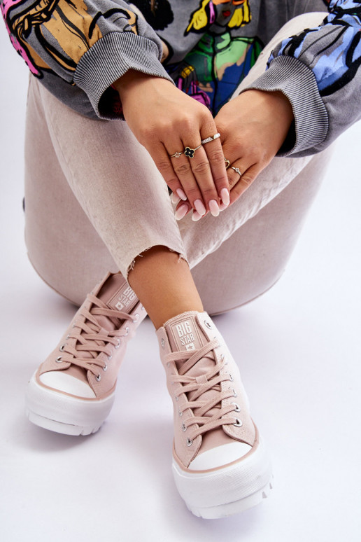 ležérne topánky s platformou Big Star LL274157 Nude ležérne topánky s platformou Big Star LL274157 Nude