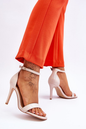 sandálové topánky na vysokom opätku béžová Rayden 2