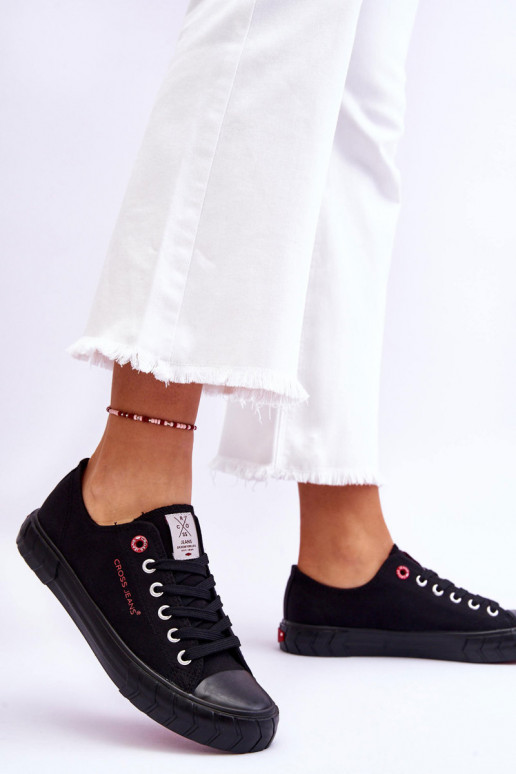 Klasický model Dámske topánky Cross Jeans LL2R4051 čiernej farby Klasický model Dámske topánky Cross Jeans LL2R4051 čiernej farby
