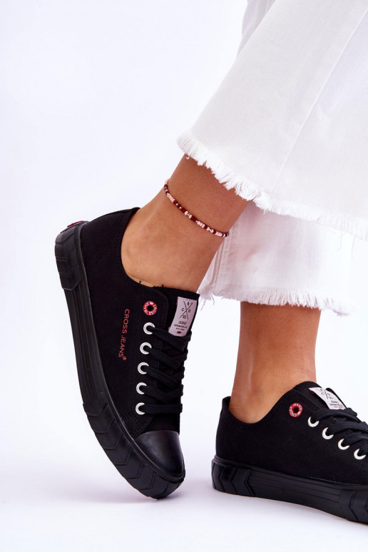 Klasický model Dámske topánky Cross Jeans LL2R4051 čiernej farby Klasický model Dámske topánky Cross Jeans LL2R4051 čiernej farby