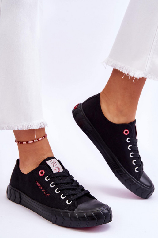 Klasický model Dámske topánky Cross Jeans LL2R4051 čiernej farby Klasický model Dámske topánky Cross Jeans LL2R4051 čiernej farby