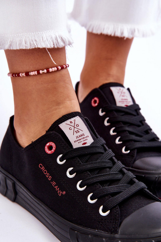 Klasický model Dámske topánky Cross Jeans LL2R4051 čiernej farby Klasický model Dámske topánky Cross Jeans LL2R4051 čiernej farby