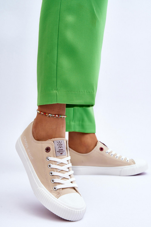 Dámske topánky Cross Jeans LL2R4070 béžová Dámske topánky Cross Jeans LL2R4070 béžová