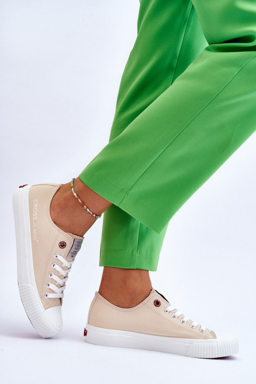 Dámske topánky Cross Jeans LL2R4070 béžová Dámske topánky Cross Jeans LL2R4070 béžová