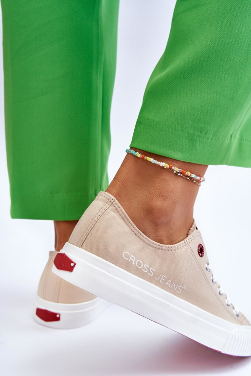 Dámske topánky Cross Jeans LL2R4070 béžová Dámske topánky Cross Jeans LL2R4070 béžová