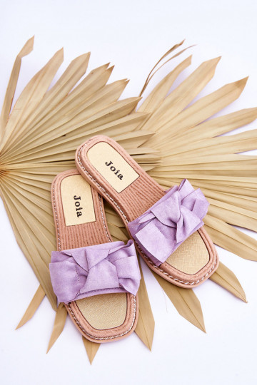 zo semišu Papuče so stuhami Purple Ambra 2