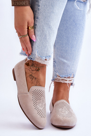 vyrobené zo semišu Mokasíny béžová Giovana