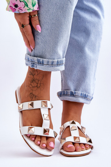 Papuče v bielej farbe Mercure