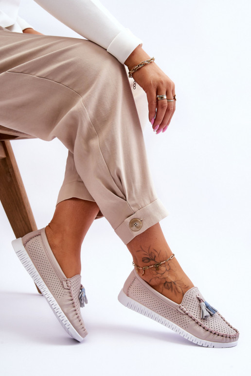 s prelamovanými prvkami Mokasíny Svetloružový odtieň Lanzarot s prelamovanými prvkami Mokasíny Svetloružový odtieň Lanzarot