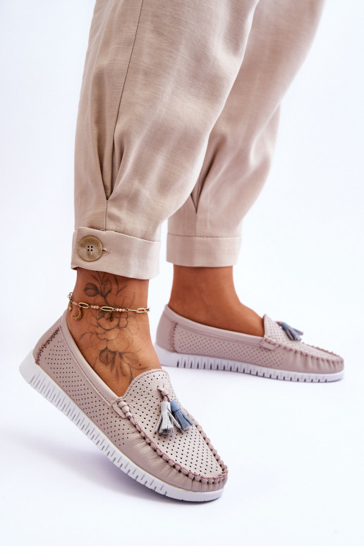 s prelamovanými prvkami Mokasíny Svetloružový odtieň Lanzarot s prelamovanými prvkami Mokasíny Svetloružový odtieň Lanzarot