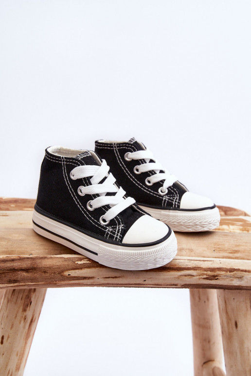 Detské topánky s podrážkou v čiernej farbe Filemon