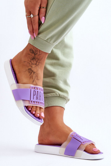 Športový štýl Papuče Fialová farba Sunrise 2