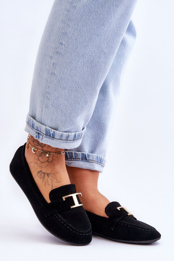 Klasické slip-on mokasíny v čiernej farbe Carly 2