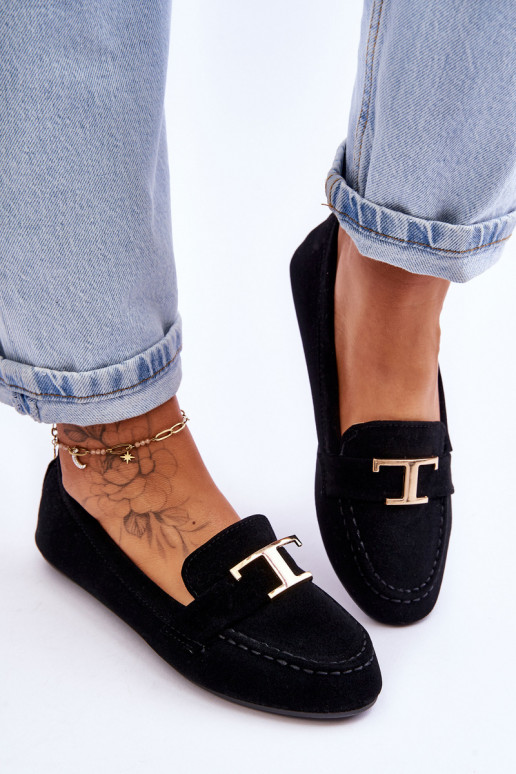 Klasické slip-on mokasíny v čiernej farbe Carly Klasické slip-on mokasíny v čiernej farbe Carly