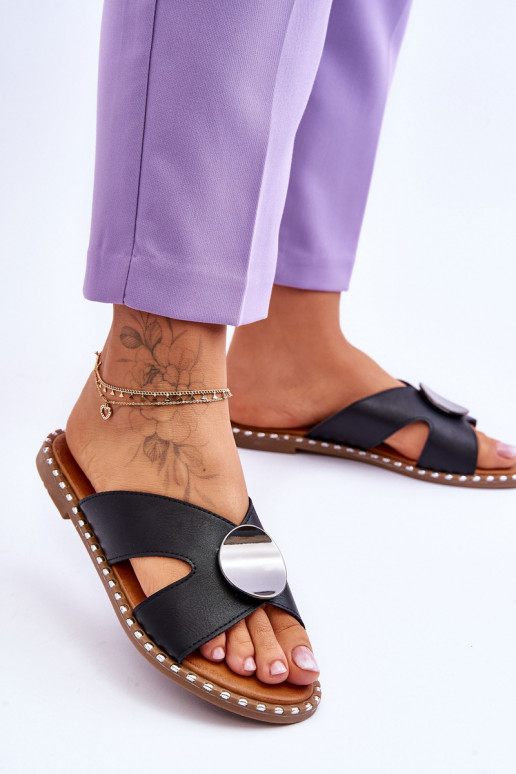 Ploché sandále čiernej farby Kenley